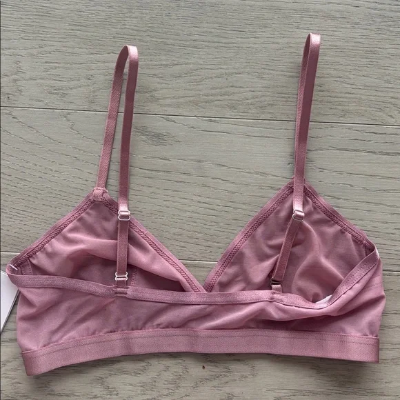 Auden Mesh Unlined Wirefree Bralette Pink Size Medium New NWT - Picture 3 of 5